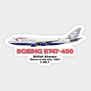 Boeing B747-400 - British Airways "Waves of the City / USA" Sticker